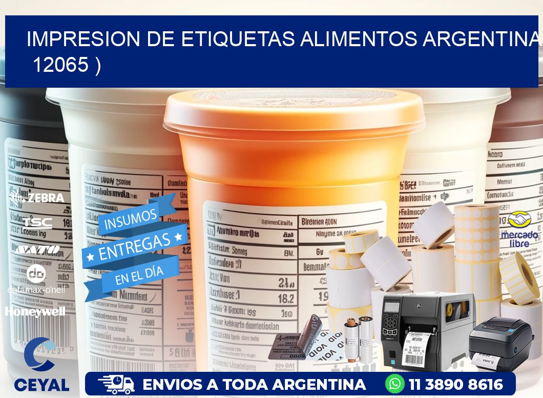 IMPRESION DE ETIQUETAS ALIMENTOS ARGENTINA   12065 )