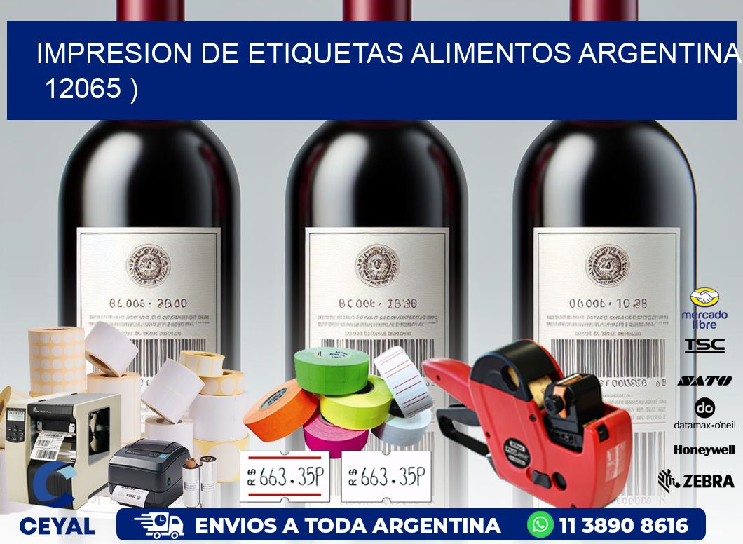 IMPRESION DE ETIQUETAS ALIMENTOS ARGENTINA   12065 )