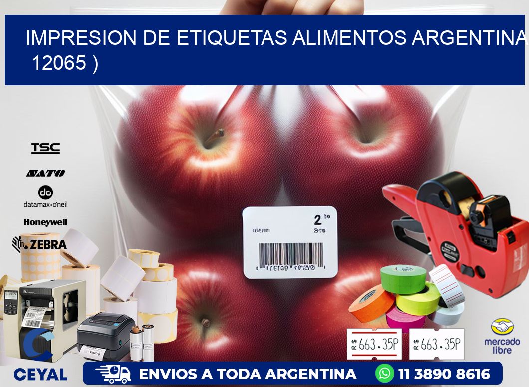 IMPRESION DE ETIQUETAS ALIMENTOS ARGENTINA   12065 )