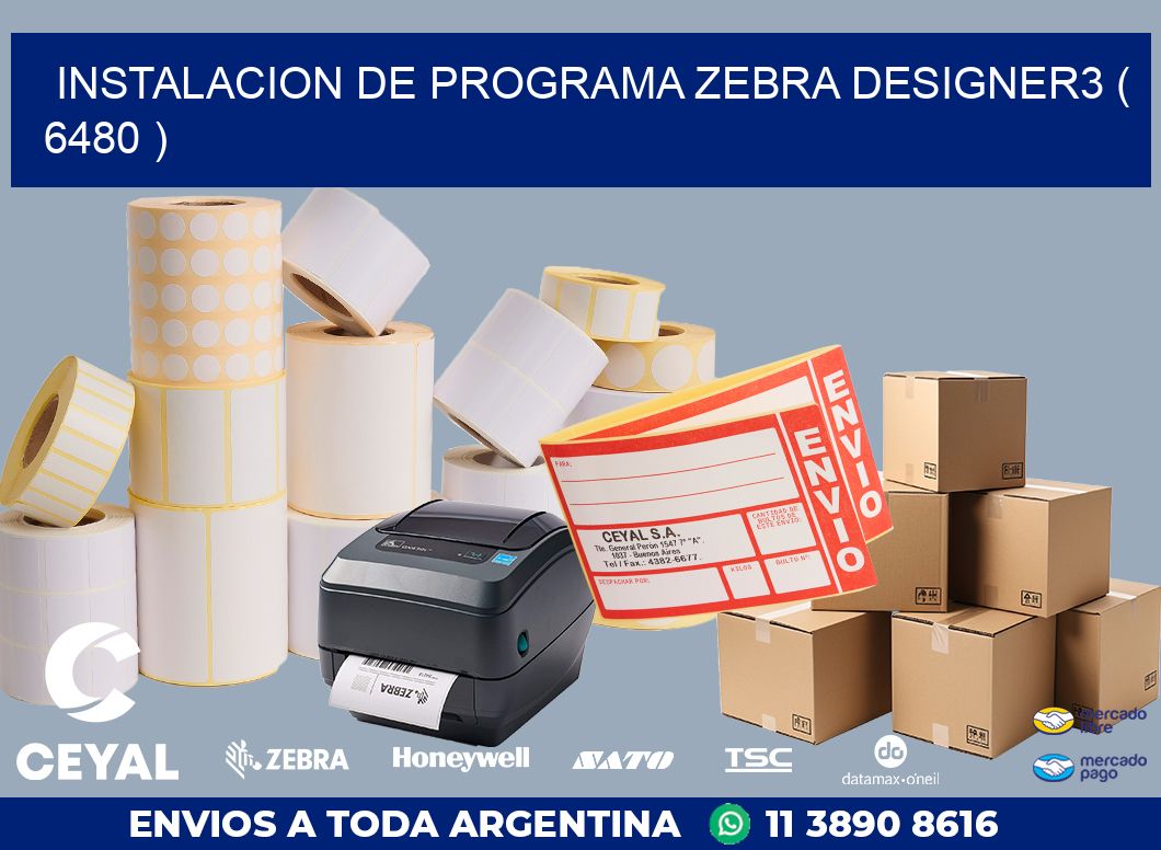 INSTALACION DE PROGRAMA ZEBRA DESIGNER3 ( 6480 )