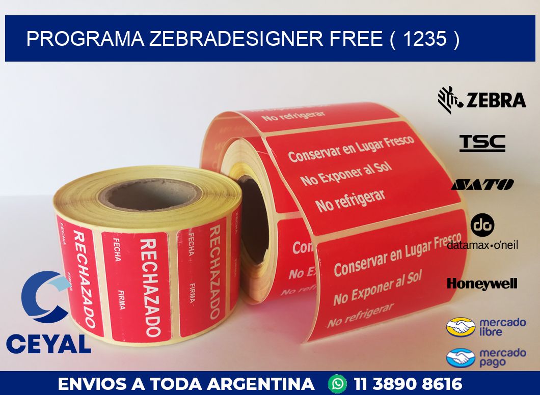 PROGRAMA ZEBRADESIGNER FREE ( 1235 )