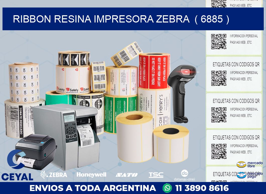 RIBBON RESINA IMPRESORA ZEBRA  ( 6885 )