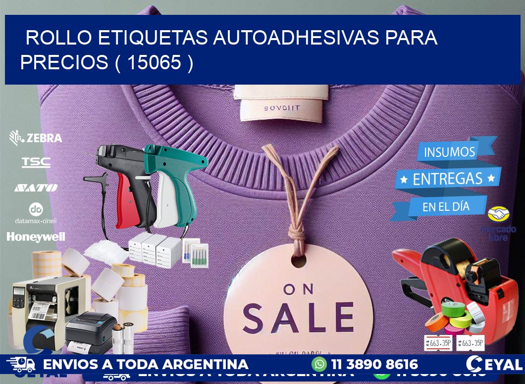 ROLLO ETIQUETAS AUTOADHESIVAS PARA PRECIOS ( 15065 )