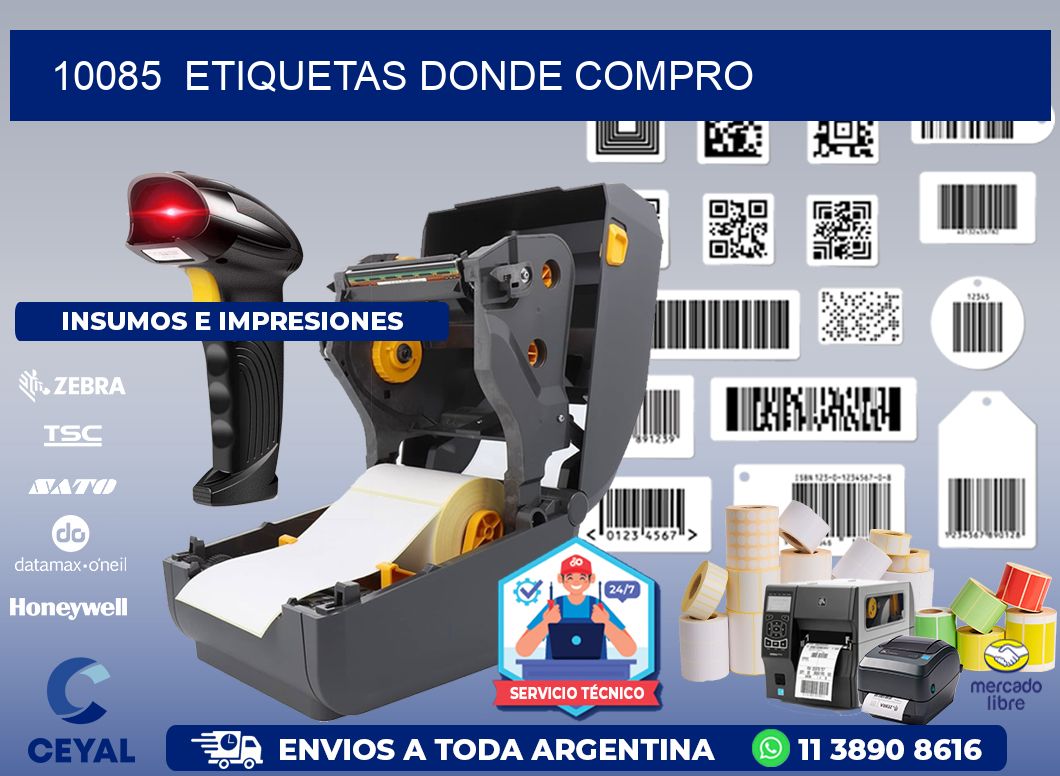 10085  ETIQUETAS DONDE COMPRO