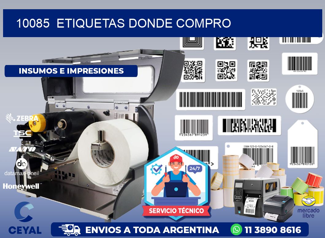 10085  ETIQUETAS DONDE COMPRO