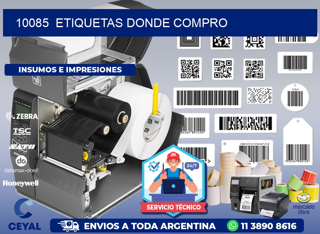 10085  ETIQUETAS DONDE COMPRO