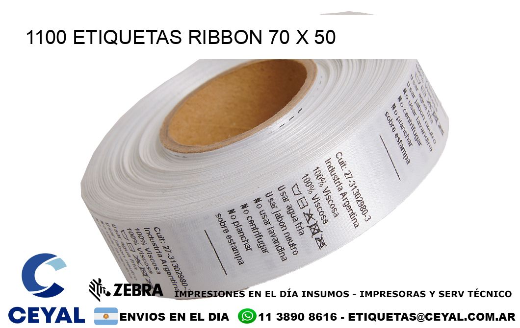 1100 ETIQUETAS RIBBON 70 x 50