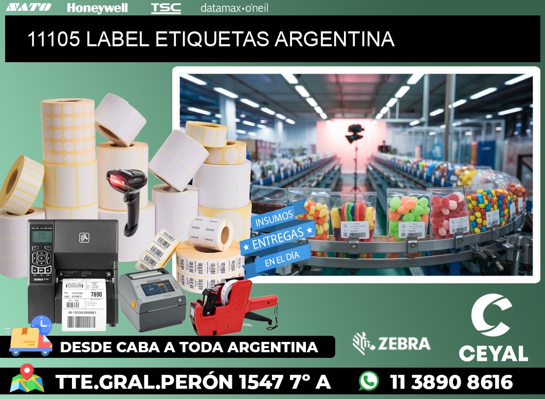 11105 LABEL ETIQUETAS ARGENTINA