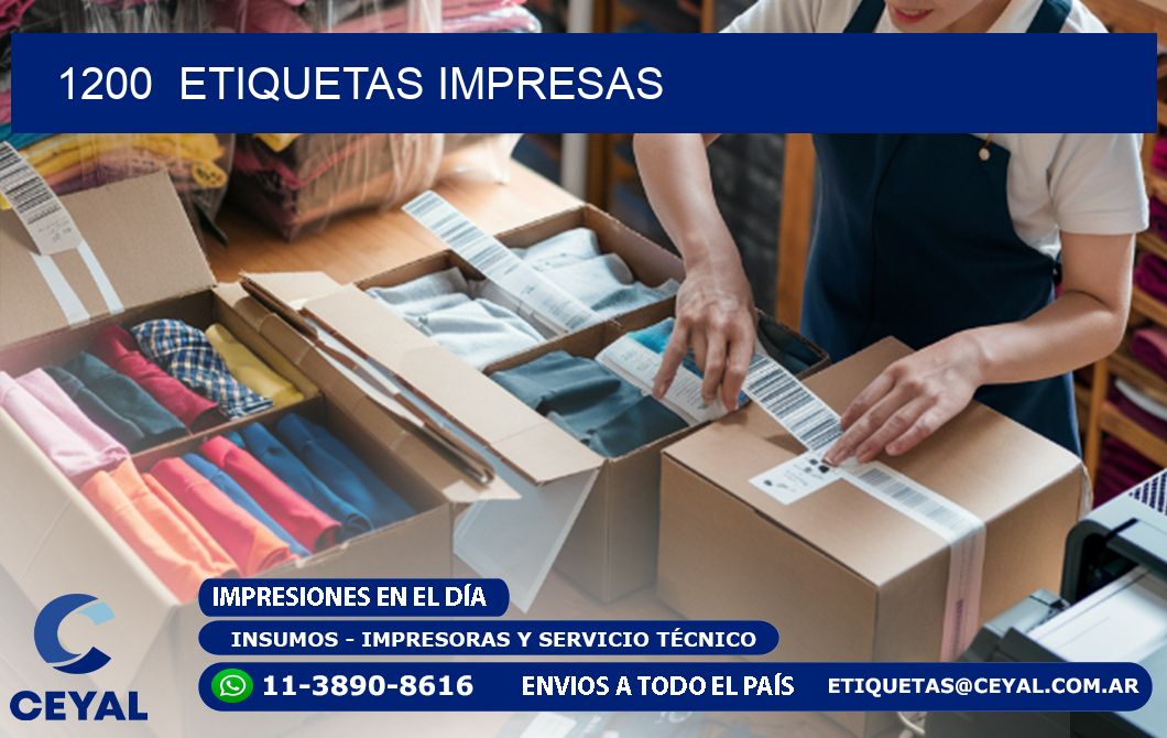 1200  ETIQUETAS IMPRESAS