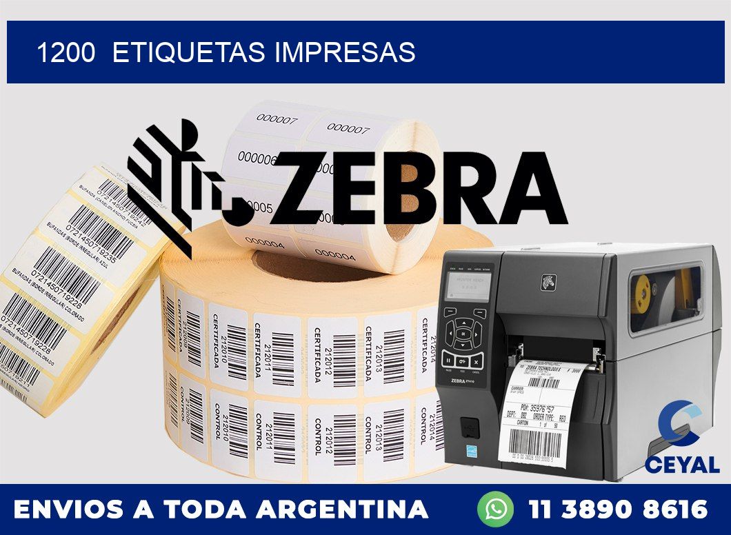 1200  ETIQUETAS IMPRESAS