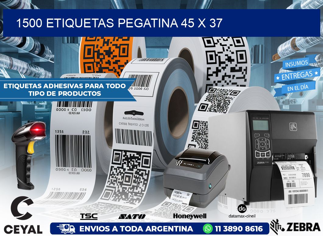 1500 ETIQUETAS PEGATINA 45 x 37