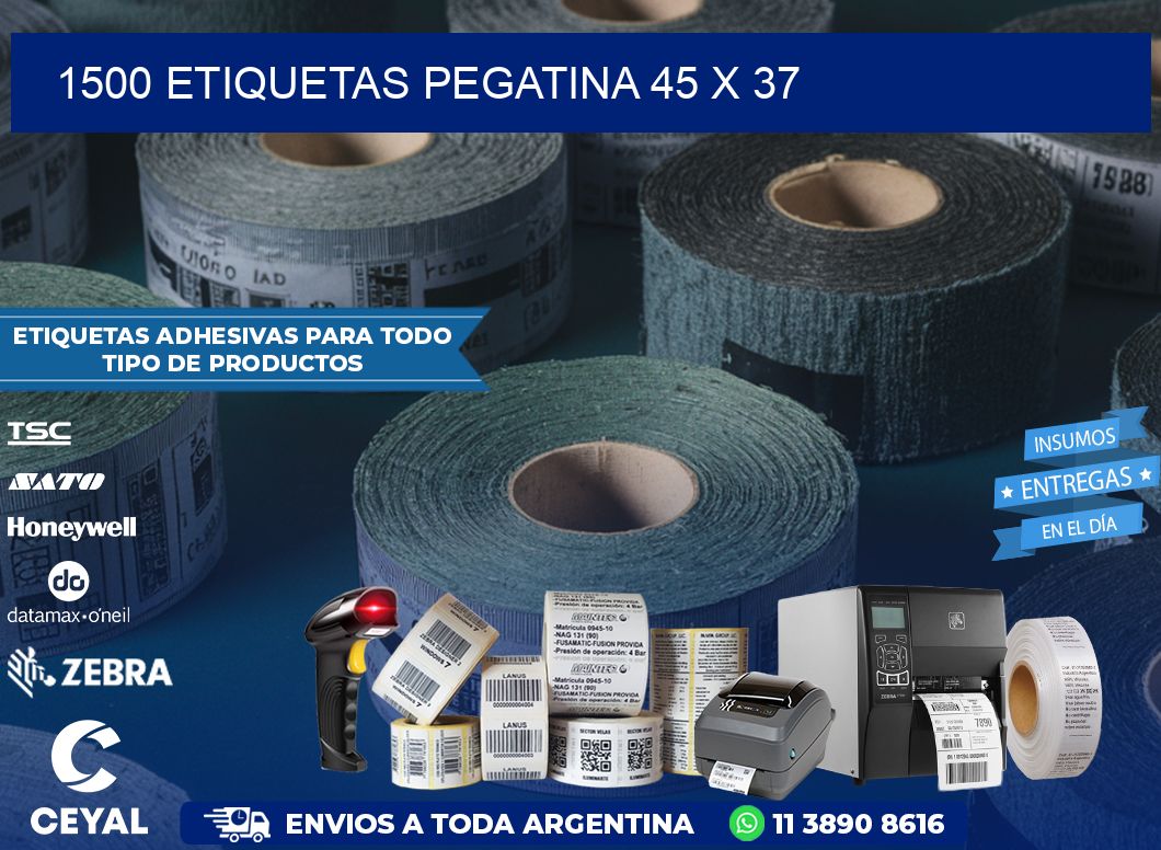 1500 ETIQUETAS PEGATINA 45 x 37