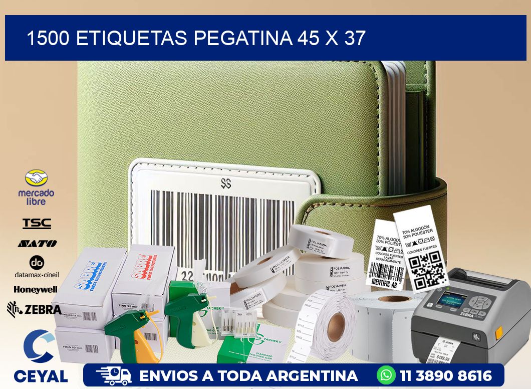 1500 ETIQUETAS PEGATINA 45 x 37