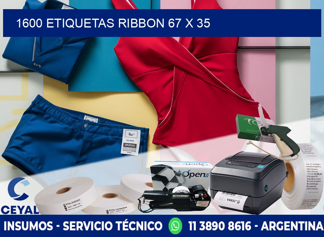 1600 ETIQUETAS RIBBON 67 x 35