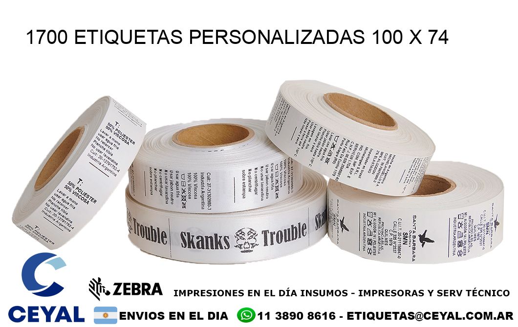 1700 ETIQUETAS PERSONALIZADAS 100 x 74