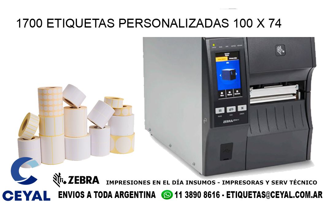 1700 ETIQUETAS PERSONALIZADAS 100 x 74
