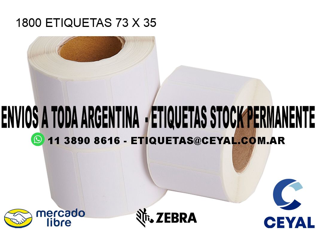 1800 ETIQUETAS 73 x 35