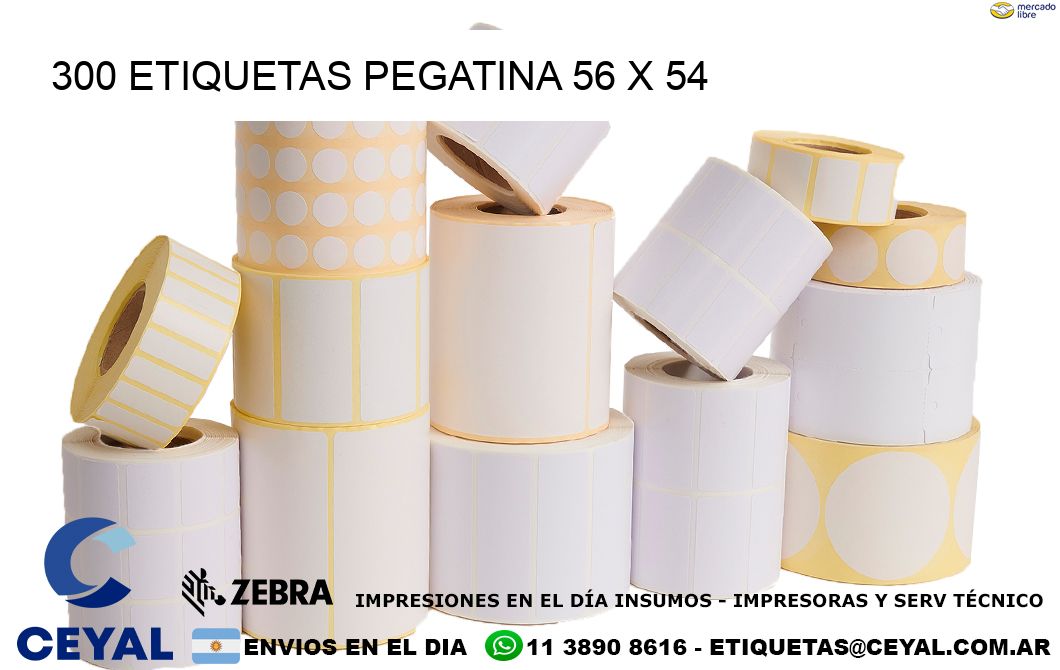 300 ETIQUETAS PEGATINA 56 x 54