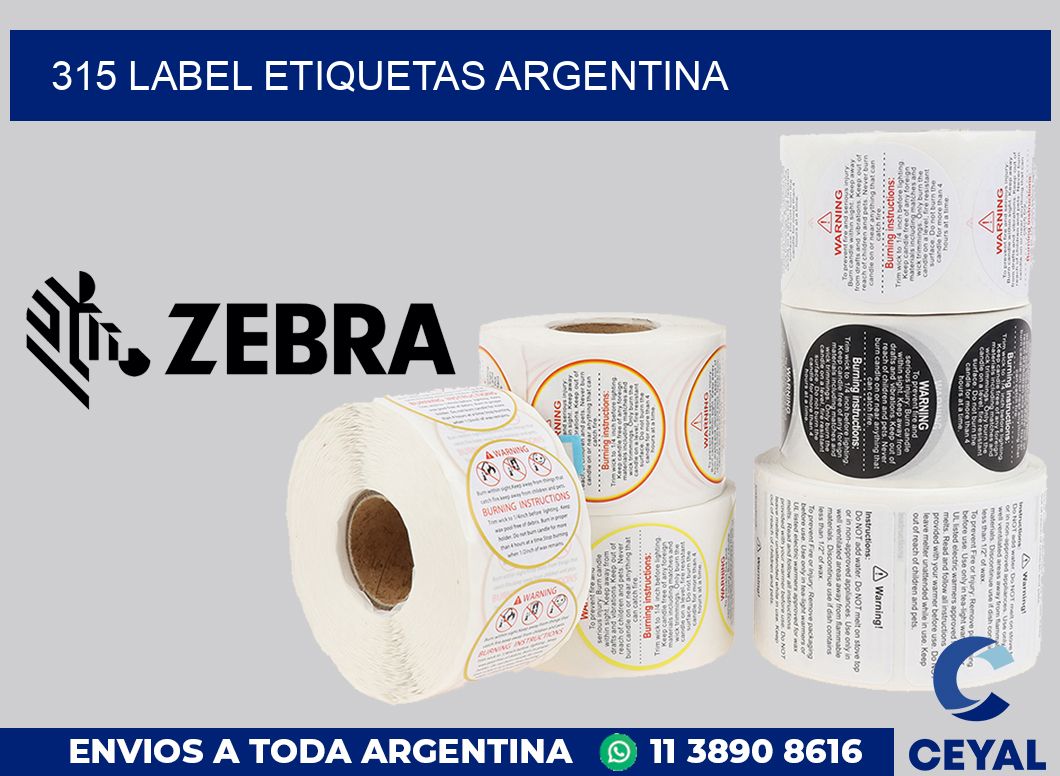 315 LABEL ETIQUETAS ARGENTINA