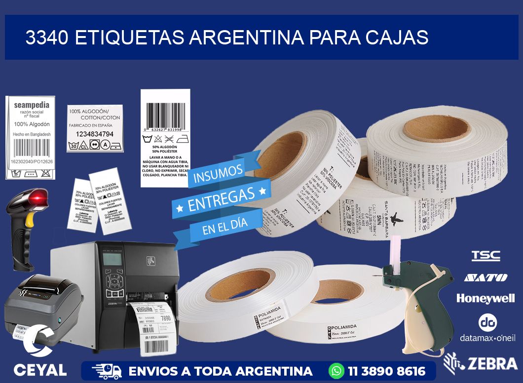 3340 ETIQUETAS ARGENTINA PARA CAJAS