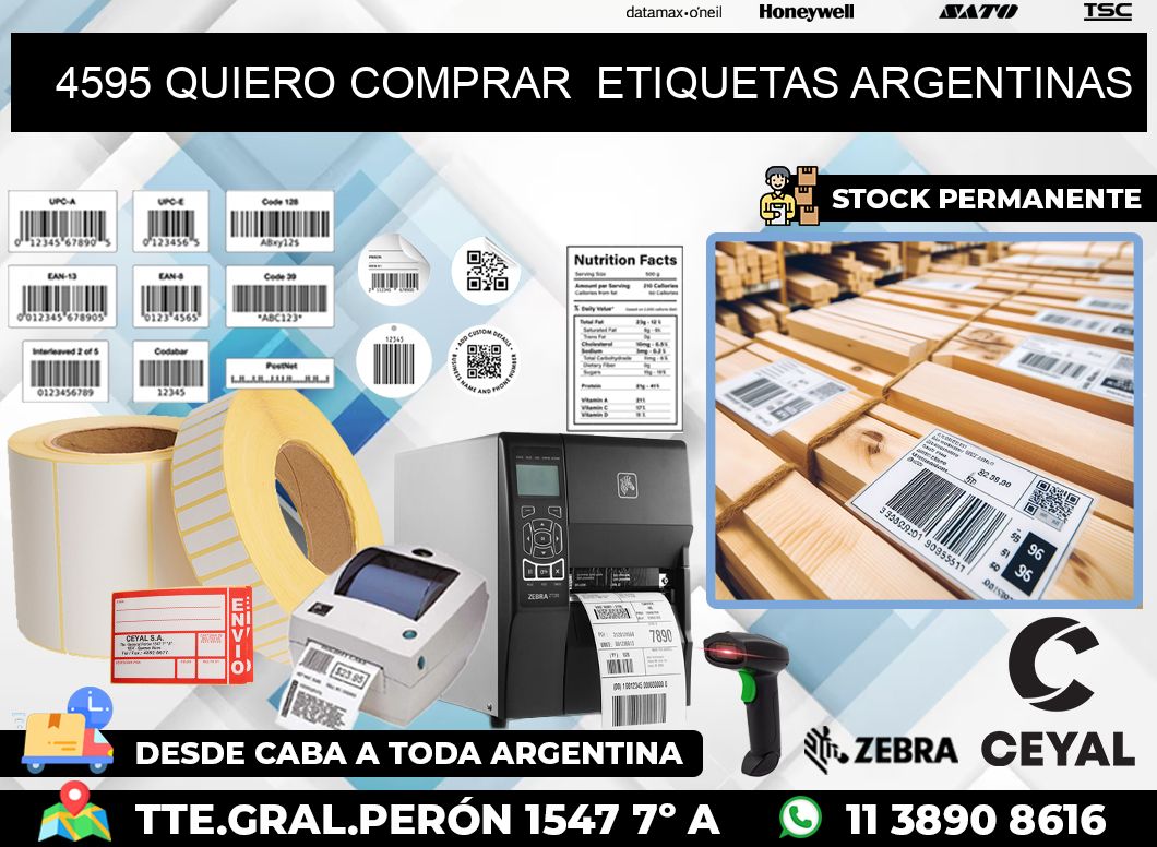 4595 QUIERO COMPRAR  ETIQUETAS ARGENTINAS