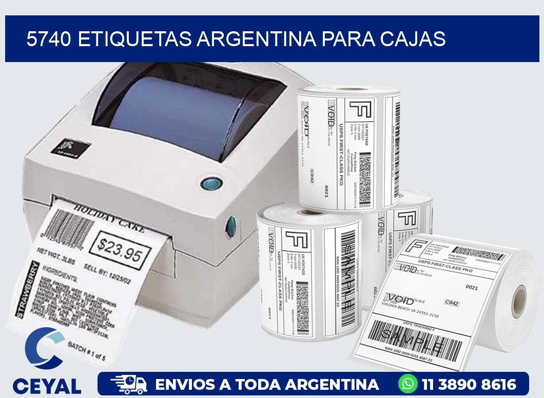 5740 ETIQUETAS ARGENTINA PARA CAJAS