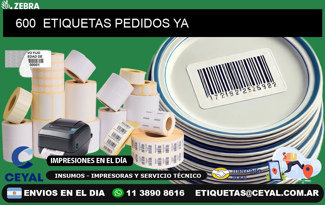 600  ETIQUETAS PEDIDOS YA