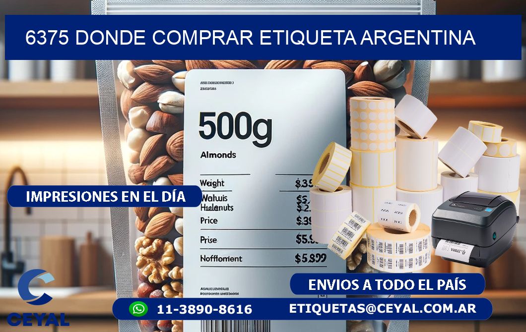 6375 DONDE COMPRAR ETIQUETA ARGENTINA