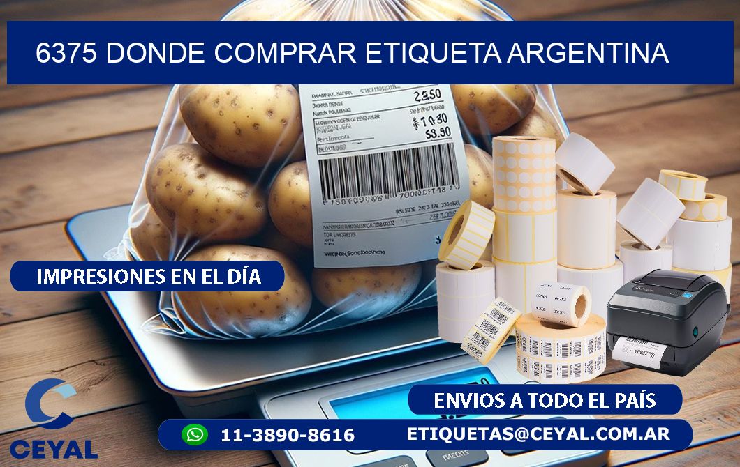 6375 DONDE COMPRAR ETIQUETA ARGENTINA