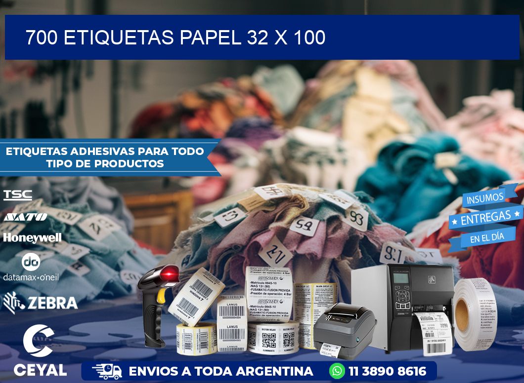 700 ETIQUETAS PAPEL 32 x 100