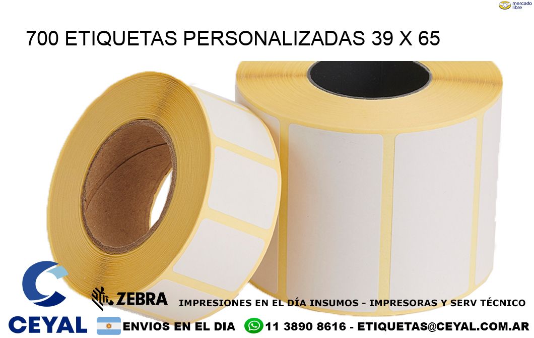 700 ETIQUETAS PERSONALIZADAS 39 x 65