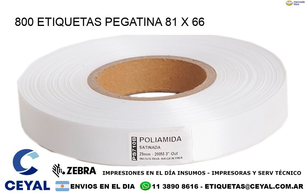800 ETIQUETAS PEGATINA 81 x 66