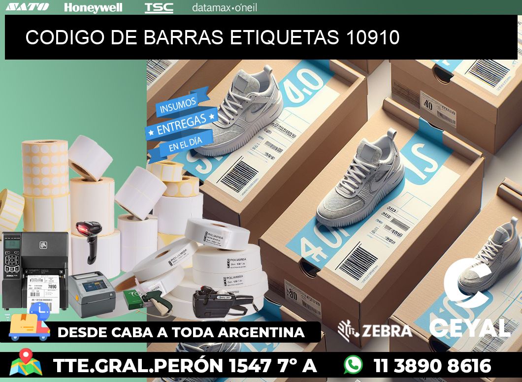 CODIGO DE BARRAS ETIQUETAS 10910