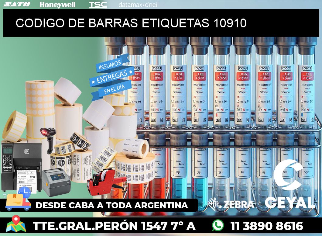 CODIGO DE BARRAS ETIQUETAS 10910