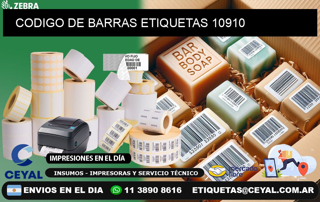 CODIGO DE BARRAS ETIQUETAS 10910