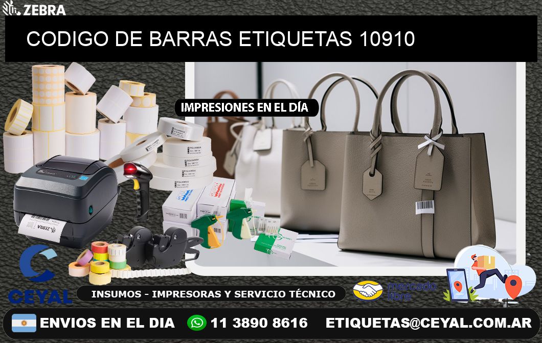 CODIGO DE BARRAS ETIQUETAS 10910