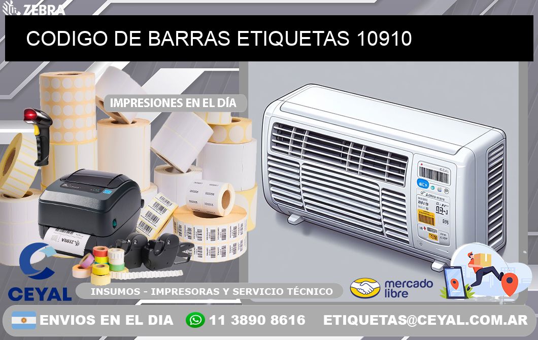 CODIGO DE BARRAS ETIQUETAS 10910