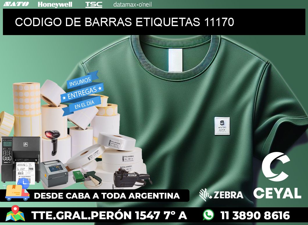 CODIGO DE BARRAS ETIQUETAS 11170