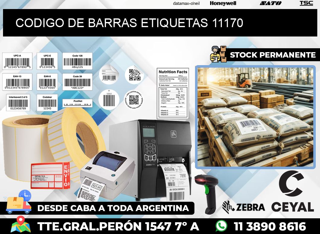 CODIGO DE BARRAS ETIQUETAS 11170