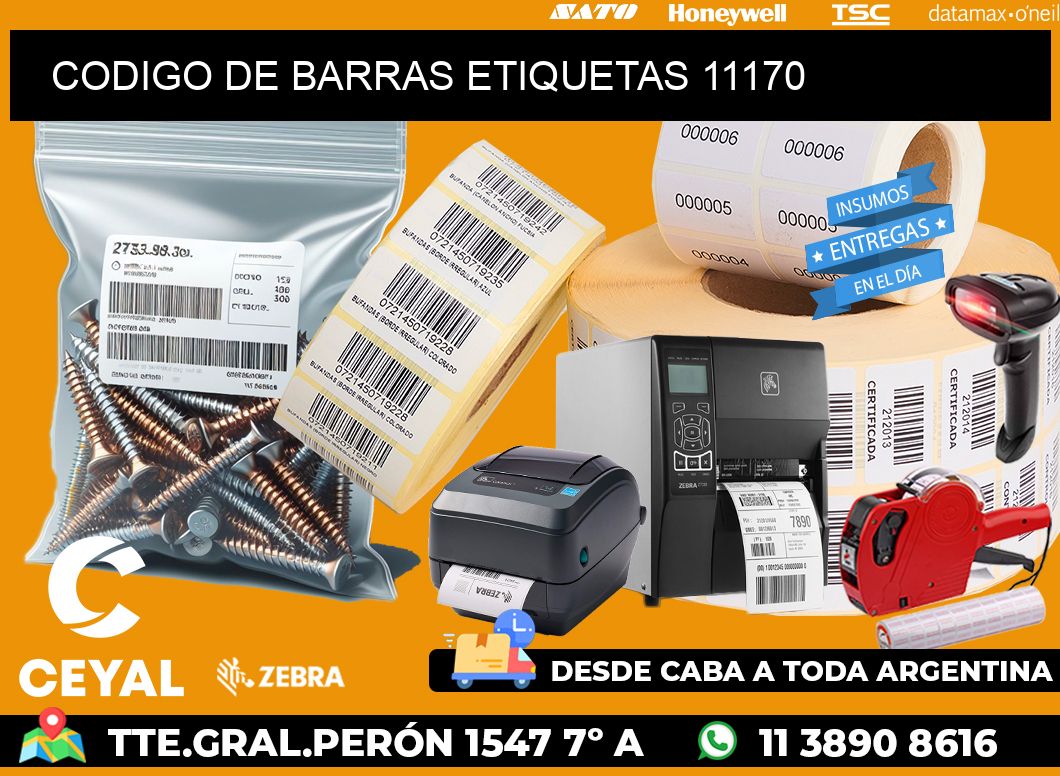CODIGO DE BARRAS ETIQUETAS 11170