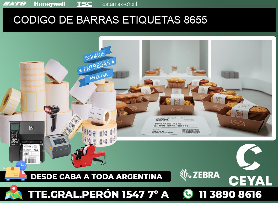 CODIGO DE BARRAS ETIQUETAS 8655