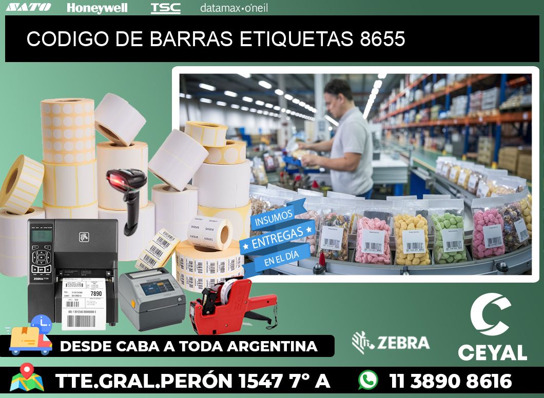 CODIGO DE BARRAS ETIQUETAS 8655