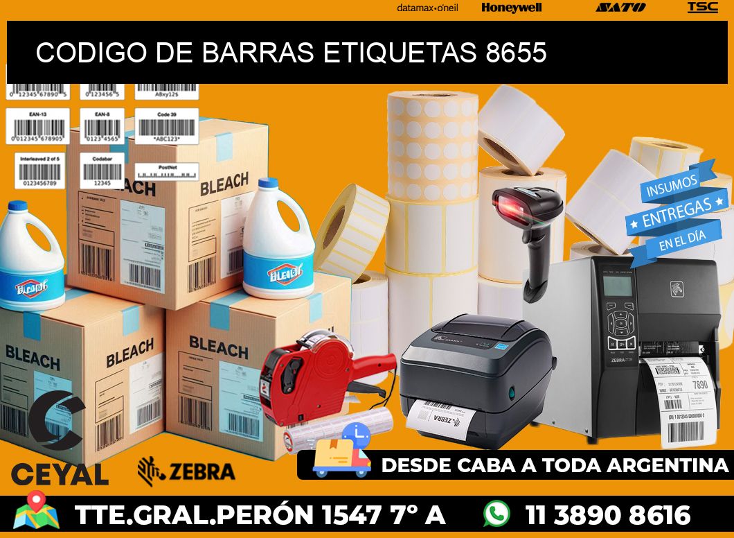 CODIGO DE BARRAS ETIQUETAS 8655