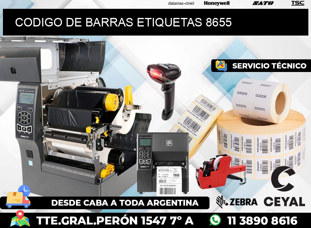CODIGO DE BARRAS ETIQUETAS 8655