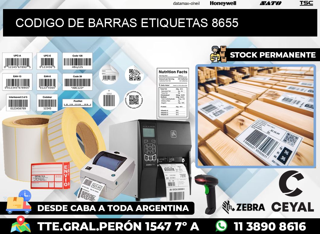 CODIGO DE BARRAS ETIQUETAS 8655