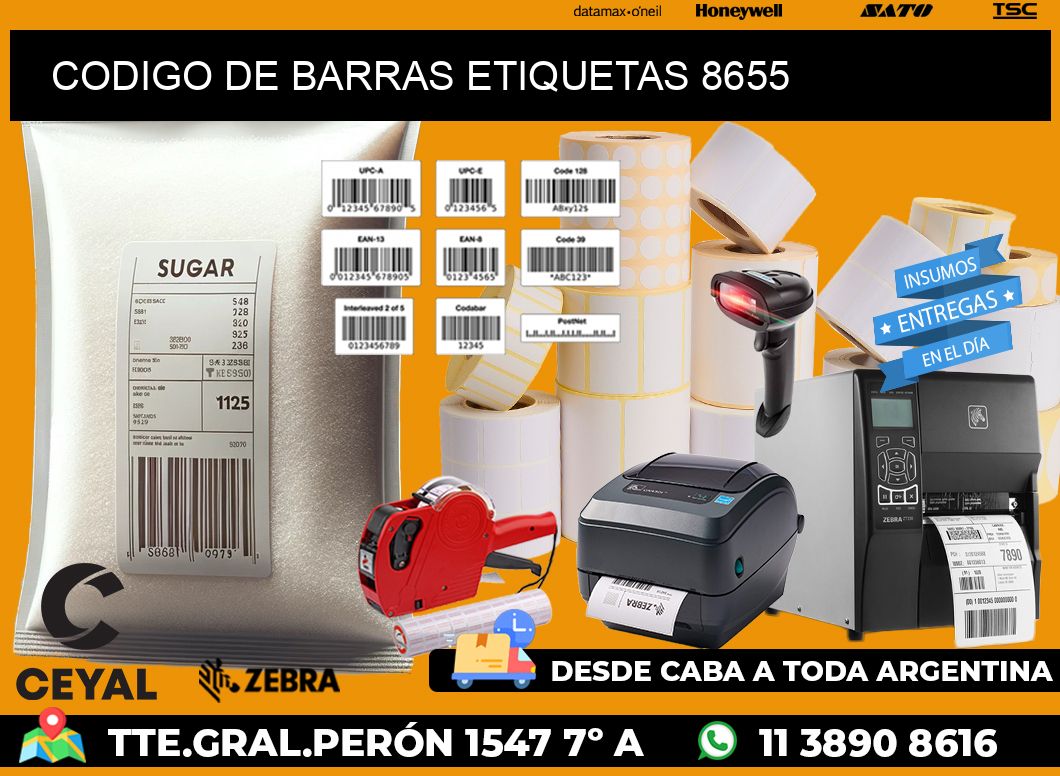 CODIGO DE BARRAS ETIQUETAS 8655
