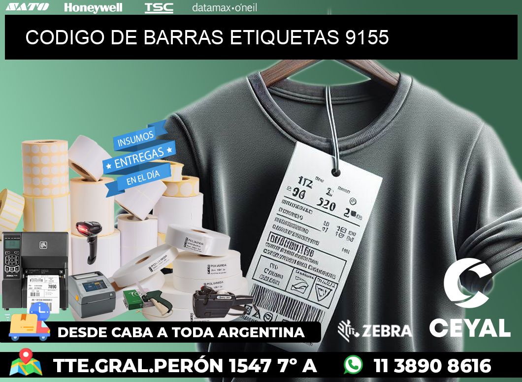 CODIGO DE BARRAS ETIQUETAS 9155