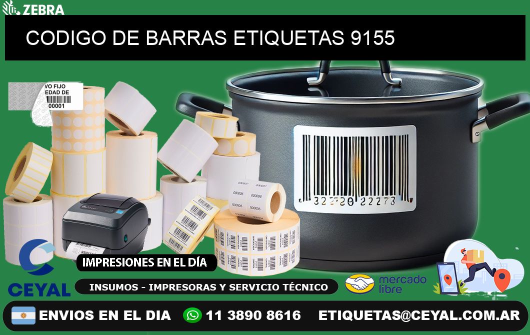 CODIGO DE BARRAS ETIQUETAS 9155