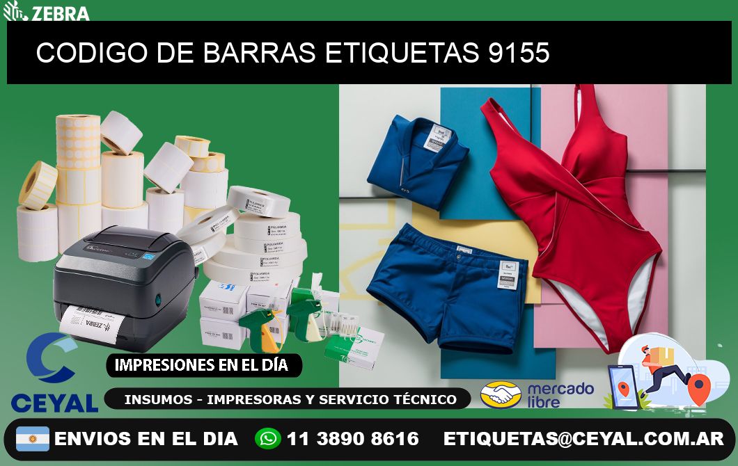 CODIGO DE BARRAS ETIQUETAS 9155