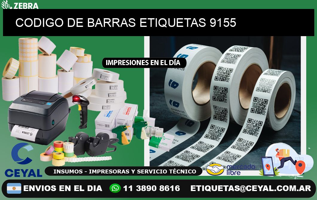 CODIGO DE BARRAS ETIQUETAS 9155